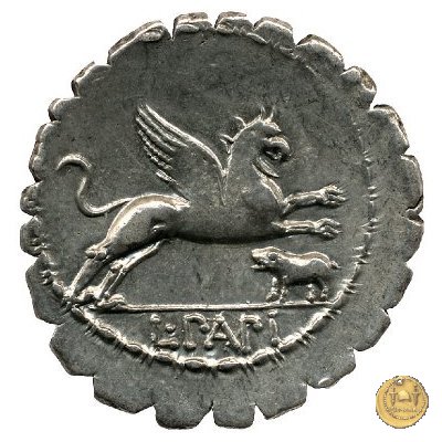 384/1 - denario L. Papius 79 BC (Roma)