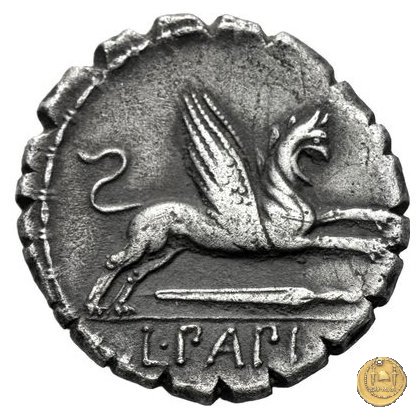 384/1 - denario L. Papius 79 BC (Roma)