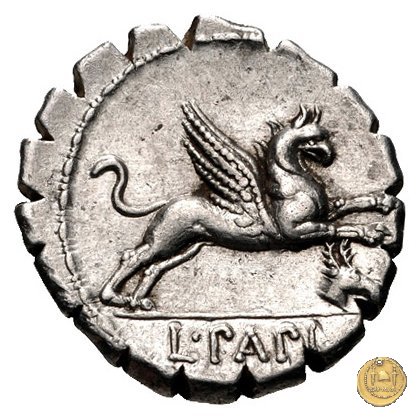 384/1 - denario L. Papius 79 BC (Roma)