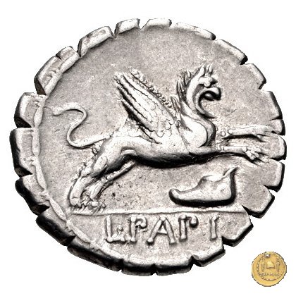 384/1 - denario L. Papius 79 BC (Roma)