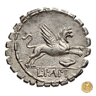 384/1 - denario L. Papius 79 BC (Roma)