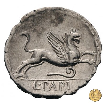 384/1 - denario L. Papius 79 BC (Roma)