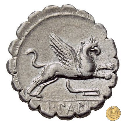 384/1 - denario L. Papius 79 BC (Roma)