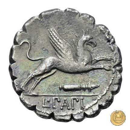 384/1 - denario L. Papius 79 BC (Roma)