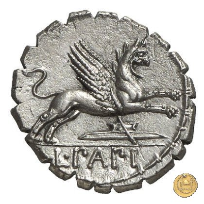 384/1 - denario L. Papius 79 BC (Roma)