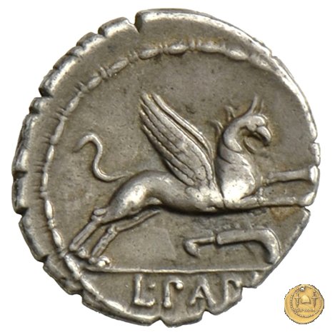 384/1 - denario L. Papius 79 BC (Roma)