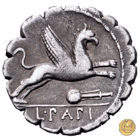 384/1 - denario L. Papius 79 BC (Roma)