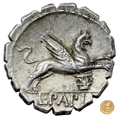 384/1 - denario L. Papius 79 BC (Roma)