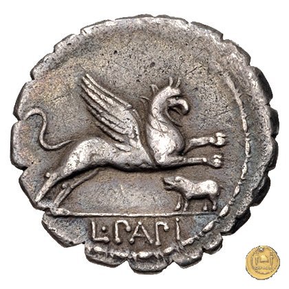 384/1 - denario L. Papius 79 BC (Roma)