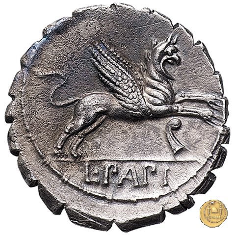 384/1 - denario L. Papius 79 BC (Roma)