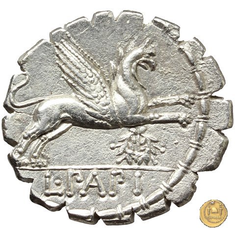 384/1 - denario L. Papius 79 BC (Roma)