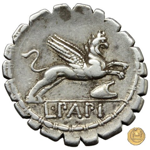 384/1 - denario L. Papius 79 BC (Roma)