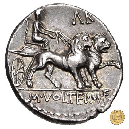 385/4 - denario M. Volteius M.f. 78 BC (Roma)