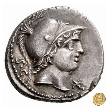 389/1 - denario L. Rustius 76 BC (Roma)