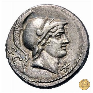 389/1 - denario L. Rustius 76 BC (Roma)