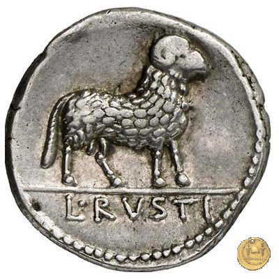 389/1 - denario L. Rustius 76 BC (Roma)