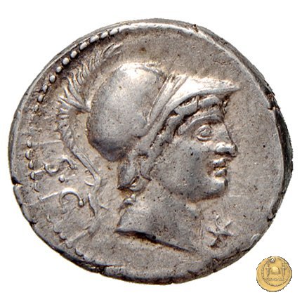 389/1 - denario L. Rustius 76 BC (Roma)