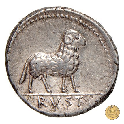 389/1 - denario L. Rustius 76 BC (Roma)