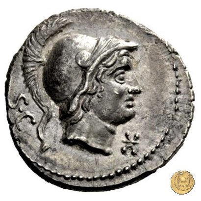 389/1 - denario L. Rustius 76 BC (Roma)