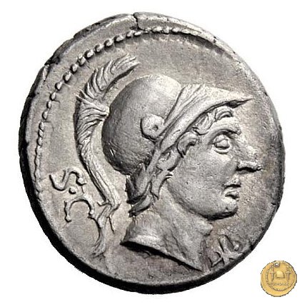 389/1 - denario L. Rustius 76 BC (Roma)