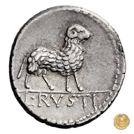 389/1 - denario L. Rustius 76 BC (Roma)