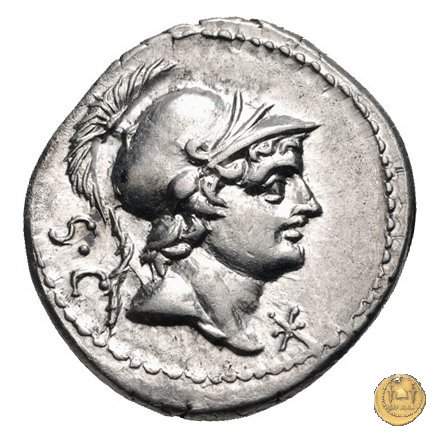 389/1 - denario L. Rustius 76 BC (Roma)