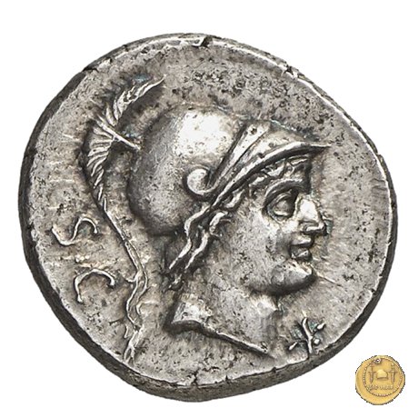 389/1 - denario L. Rustius 76 BC (Roma)