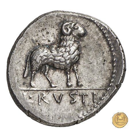 389/1 - denario L. Rustius 76 BC (Roma)