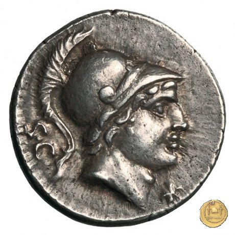 389/1 - denario L. Rustius 76 BC (Roma)