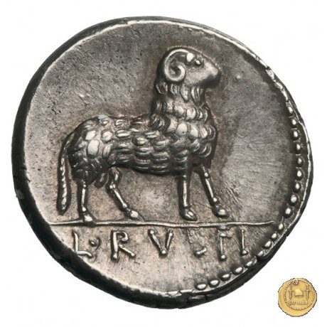 389/1 - denario L. Rustius 76 BC (Roma)