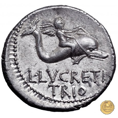 390/2 - denario L. Lucretius Trio 76 BC (Roma)