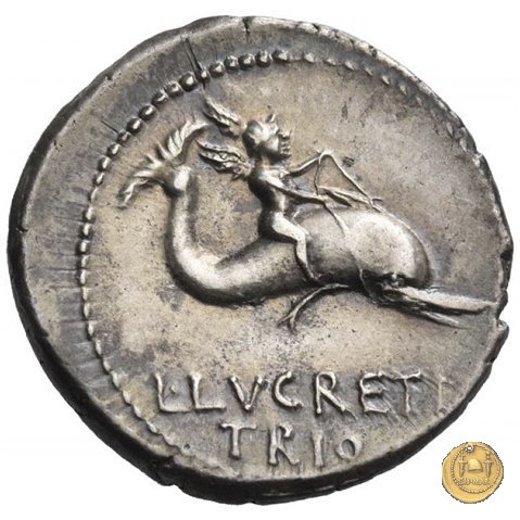 390/2 - denario L. Lucretius Trio 76 BC (Roma)