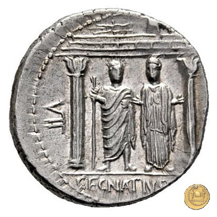 391/2 - denario Cn. Egnatius Cn.f. Cn.n. Maximus 75 BC (Roma)