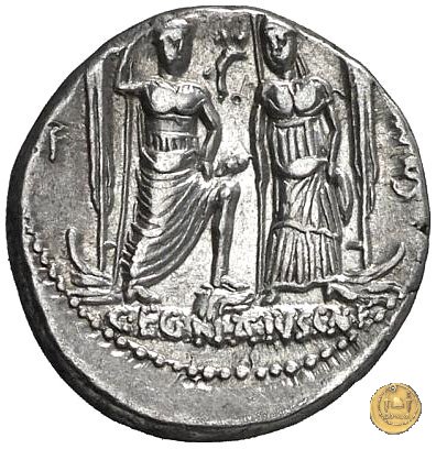 391/3 - denario Cn. Egnatius Cn.f. Cn.n. Maximus 75 BC (Roma)