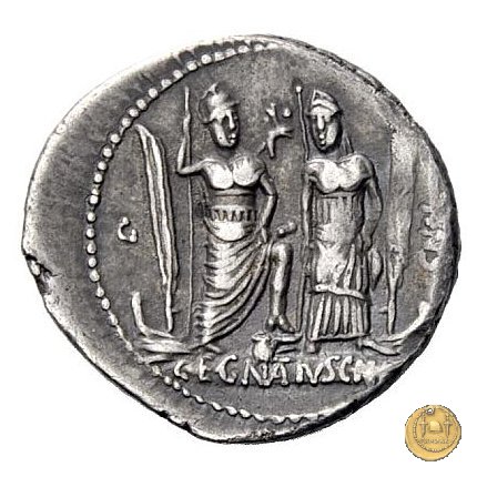 391/3 - denario Cn. Egnatius Cn.f. Cn.n. Maximus 75 BC (Roma)