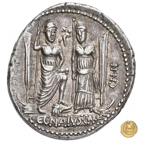 391/3 - denario Cn. Egnatius Cn.f. Cn.n. Maximus 75 BC (Roma)