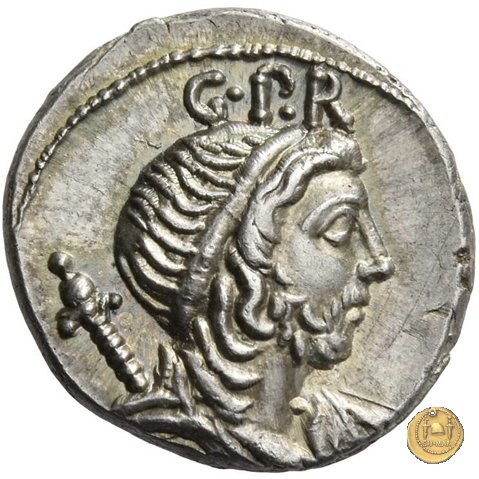 393/1 - denario Cn. Cornelius Lentulus 76-75 BC (Spagna)