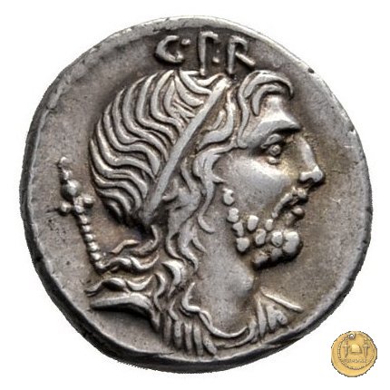 393/1 - denario Cn. Cornelius Lentulus 76-75 BC (Spagna)