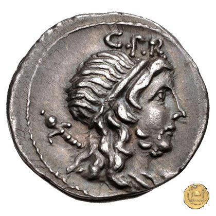 393/1 - denario Cn. Cornelius Lentulus 76-75 BC (Spagna)