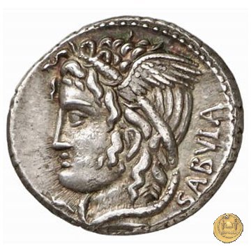 395/1 - denario L. Cossutius C.f. Sabula 74 BC (Roma)