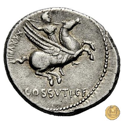 395/1 - denario L. Cossutius C.f. Sabula 74 BC (Roma)