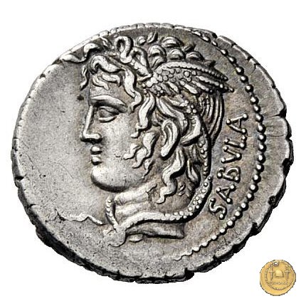 395/1 - denario L. Cossutius C.f. Sabula 74 BC (Roma)