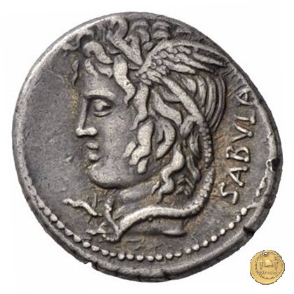 395/1 - denario L. Cossutius C.f. Sabula 74 BC (Roma)