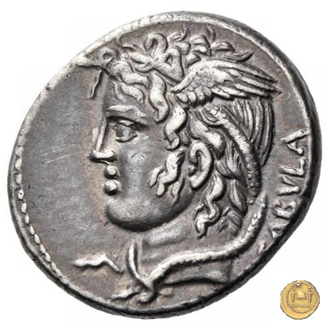 395/1 - denario L. Cossutius C.f. Sabula 74 BC (Roma)