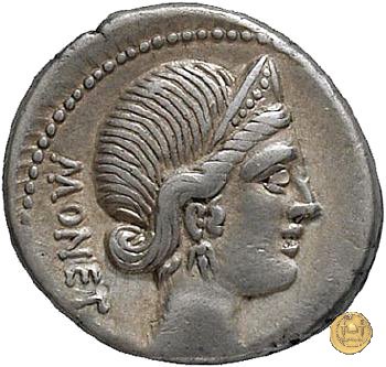 396/1 - denario L. Plaetorius L.f. Cestianus 74 BC (Roma)