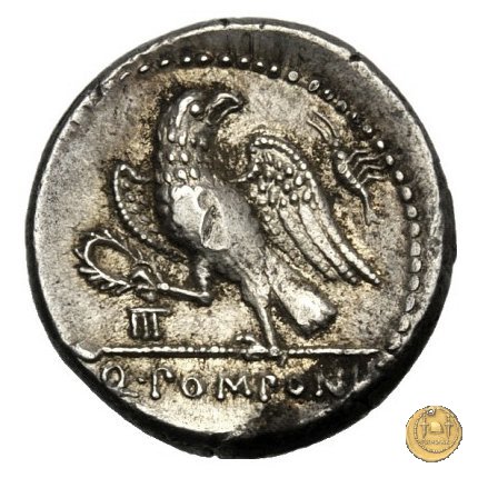 398/1 - denario Q. Pomponius Rufus 73 BC (Roma)