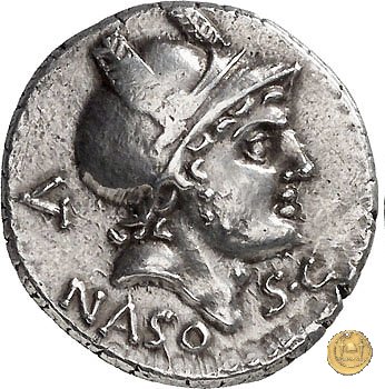 400/1 - denario L. Axius L.f. Naso 71 BC (Roma)