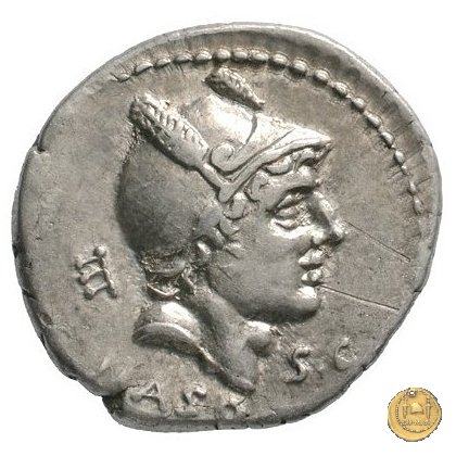 400/1 - denario L. Axius L.f. Naso 71 BC (Roma)