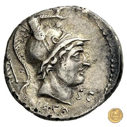 400/1 - denario L. Axius L.f. Naso 71 BC (Roma)