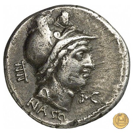 400/1 - denario L. Axius L.f. Naso 71 BC (Roma)